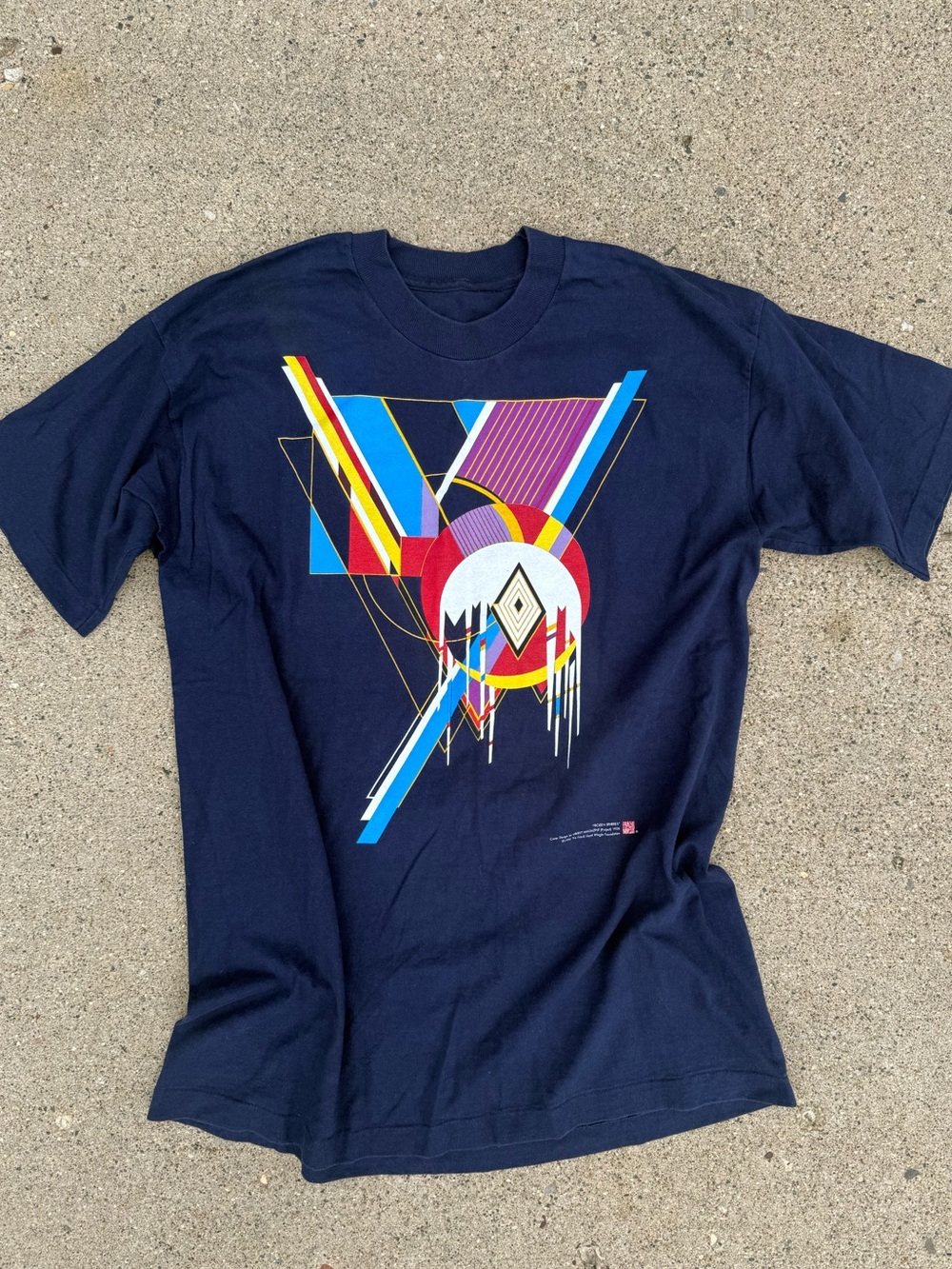 Vintage 1995 Frank Llyod Wright “Frozen Spheres” Navy Art Tshirt